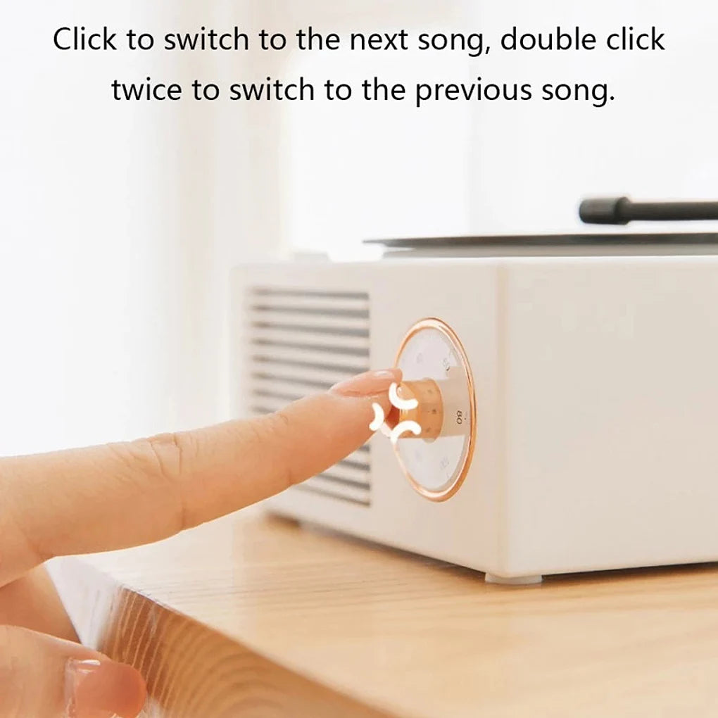 Vintage Multicolor Wireless Bluetooth Record Player Speaker - Perfect for Outdoor and Indoor Use!