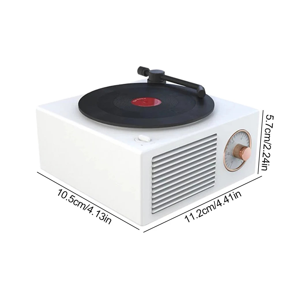 Vintage Multicolor Wireless Bluetooth Record Player Speaker - Perfect for Outdoor and Indoor Use!